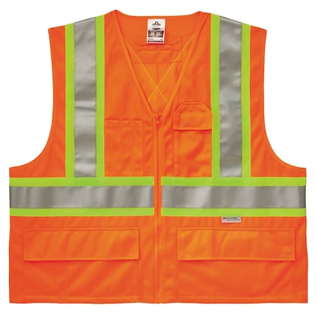 Ergodyne Two-Tone Safety Vest S/M Class 2 X-Back Back 8235ZX