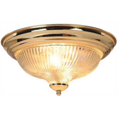 Monument 12-3/4 in. Surface Mount Fixture Polished Brass Uses Two 75W Incandescent Medium Base Lamps 671358