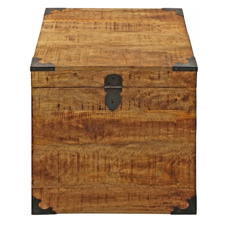 Homeroots 20" Natural Brown Solid Wood Square End Table 488537