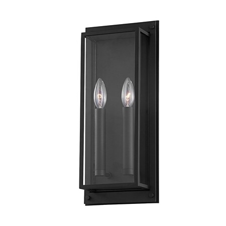 Troy Lighting Winslow 2 Light Wall Sconce 7.5 In. Textured Black B9102-TBK