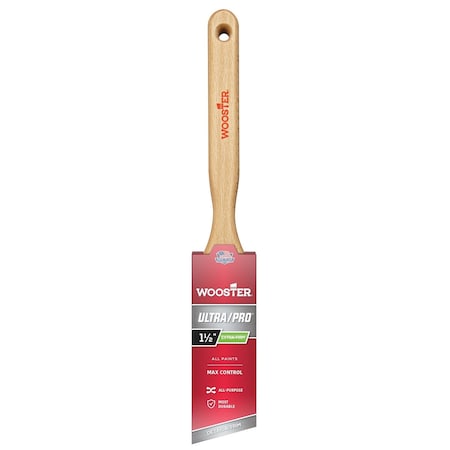 Wooster 1-1/2" Angle Sash Extra Firm, Nylon Bristle, Paint Brush, Wood Handle 4153-1 1/2