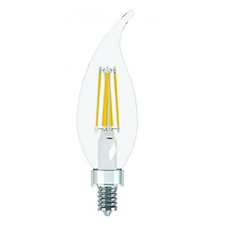 Ge Industrial Solutions LED Bulb, 120 V, 500 Lumens, 5.5 W, CAC Lamp, 60 W Equivalent, E12 Lamp Base, Clear, 2PK 31756