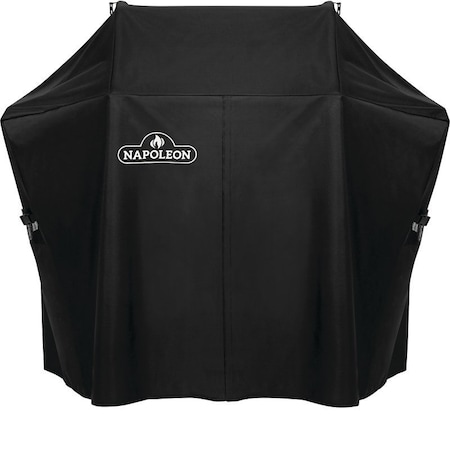Napoleon Grill Cover, 25 in W, 52 in D, 48 in H, Vinyl, Black 61427