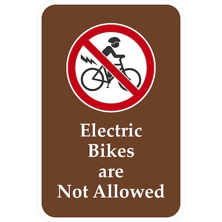 Lyle Electric Bikes Are Not Allowed, 12x18, Engineer Grade, White G-3229-EG_12x18