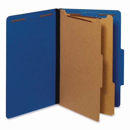 Pendaflex Pressboard Top Tab Classification Folder, 2.5in Expan, 2 Dividers, 6 Fasteners, Legal, Blue, 10PK 29035P