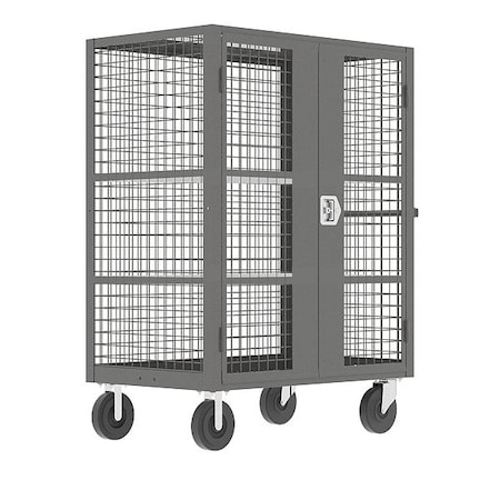 Valley Craft ScrtyCrt, 66in, 51in, 24in, Gry, Stl, 2000lb F89062VCGY