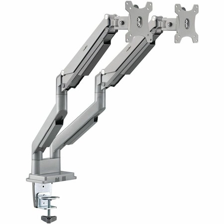 Rocstor ERGOREACH ED4 PREMIUM ALUMINUM DUAL ERGONOMIC MONITOR ARM, C-CLAMP & GROMMET - Y10N022-S1
