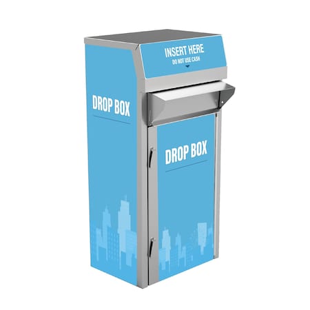 American Security Cabinets Extra-Small Document Drop Box 450 On Wall PMT-450-SS-OW-PCT-KB