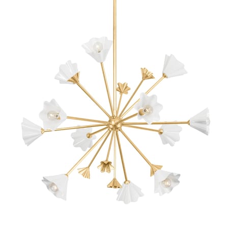Corbett Lighting Julieta 12 Light Chandelier 40.25 In. Vintage Gold Leaf 451-38-VGL