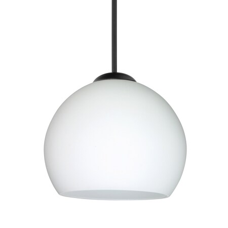 Besa Lighting Besa Palla 5 Pendant, Opal Matte, Black Finish, 1x 5W LED 1XT-565807-LED-BK