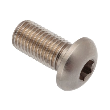 Zoro Select 1/4"-32 Socket Head Cap Screw, Button, Plain 18-8 Stainless Steel, 1/2 in Length ZBC448UNEF
