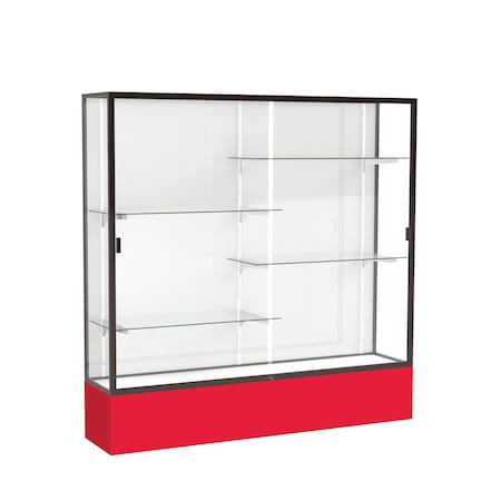 Ghent Spirit Floor Display Case 72x72x16, White, Bronze 376WB-BZ-RD
