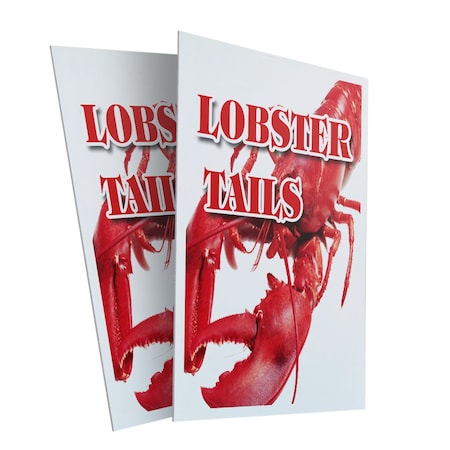 Signmission Lobster Tails, Plastic Signs Only 24 Inch x 36 Inch, Corrugated Plastic, 2PK CSB-2436-2PACK-Lobster Tails