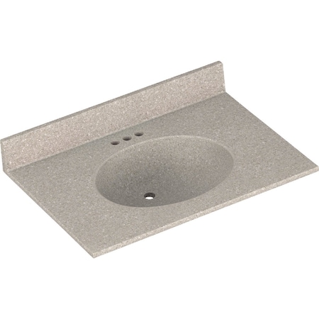 Bertch Oasis 31'' x 22'' Cast Polymer Starlight Vanity Top with Oval Bowl OL-9-3-NOB3122