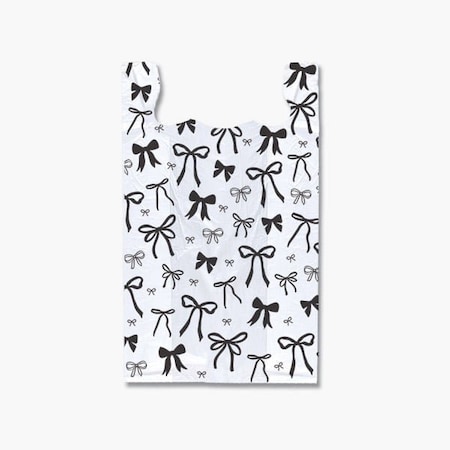 Nashville Wraps Coquette Bows Plastic T Sacks, 11.5x6.5x22, .65 mil, 1000PK TSCB