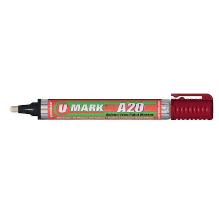 U-Mark A20 Paint Marker Red Rev tip 10704