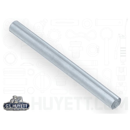 Huyett Type A Grooved Pin, Zinc Plated Low Carbon Steel, 0.188 in Dia x 0.185 in Small End Dia x 2.000 in L GP-0187-2000-A