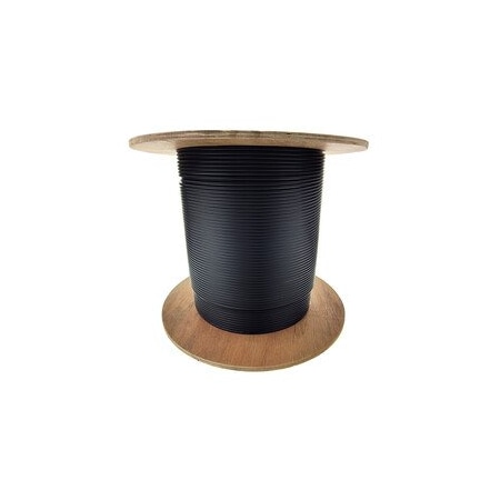 Cable Wholesale 6 Fiber Indoor/Outdoor Fiber Optic Cable, Multimode 62.5/125, Plenum Rated, Black, Spool, 1000ft 11E3-206NH