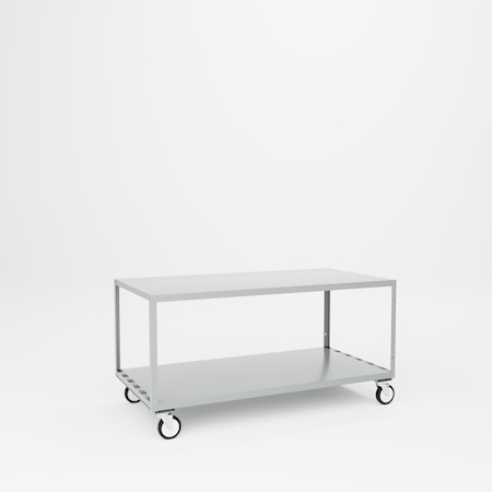 Pucel Mobile Table, 60 in W x 30 in D x 30 in H, Gray MT-3060-2P