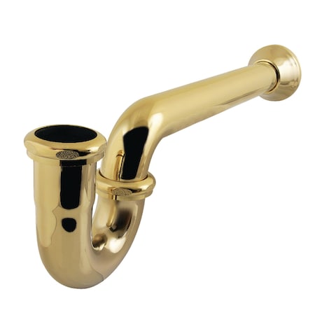 Kingston Brass 1-1/4, or 1-1/2 x 1-1/2 in. P-Trap with Bell Flange, 13-1/16 in. Length, 18 Gauge, Polished Brass CC2242