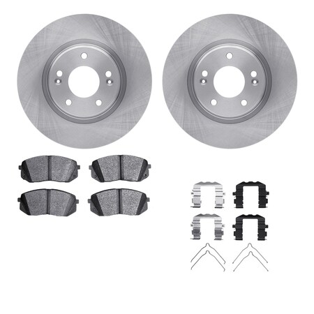Dynamic Friction Co DFC Brake Rotor with 5000 Brake Pads and Hardware Kit 6512-03427