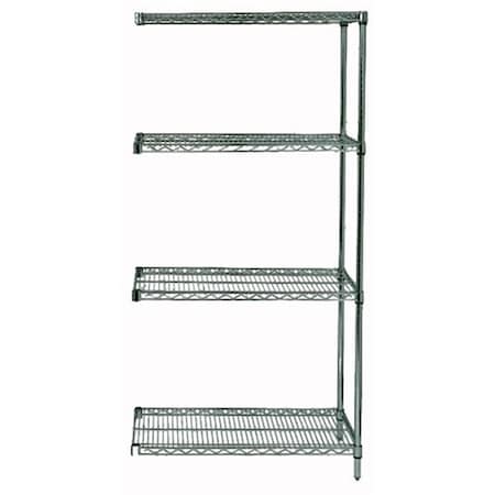 Betterbeds Proform Wire Shelving Add On Unit with 4 Shelves - 18 x 60 x 63 in. BE1134995
