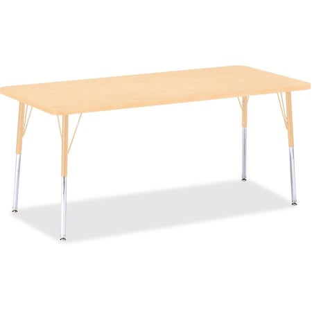 Jonti-Craft Berries Rectangle Activity Table, 30 in. x 72 in., A-height, Maple/Maple/Camel 6413JCA251