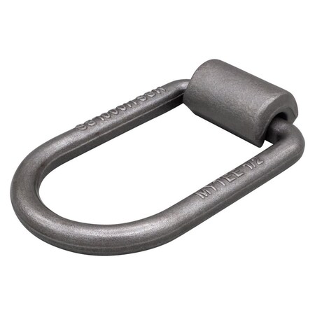 Mytee Products 1/2in Heavy Duty Weld-On Extended Forged D Ring w/ Brackets 3333 lbs WLL, 40PK D-Ring12-W-Extx40