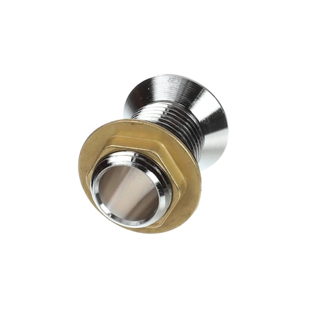 Krowne 1/2in Nps Nickel Plated Brass Drain, 1-1/8in Flange, 2in Length, 1/2 23-110