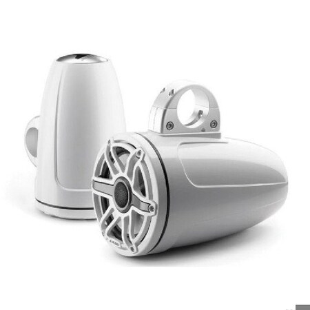 Jl Audio 7.7in Tower Speakers, Gloss White Sport Grille, 93654, 010-03277-00, 2PK 93654/010-03277-00