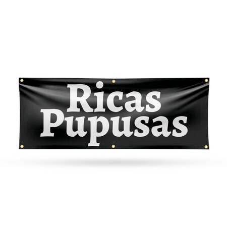 Signmission Ricas Pupusas, 24 Inch x 72 Inch, Vinyl Banner B-72-30835