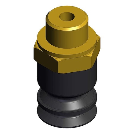 Smc Vertical Vacuum Inlet, Black, Bellows Pad ZP3-T06BN-A5