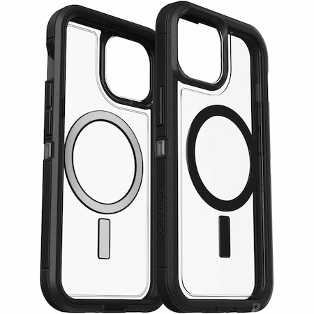 Otterbox Defender Pro Xt Clear Magsafe Case For Apple Iphone 15 / Iphone 14 / Iphone 13, Dark Side 77-93338