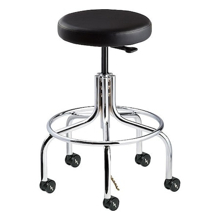 Bevco ESD Tall Vinyl Tubular Steel Stool w/Cas 3610E-V-BK-CARD5S