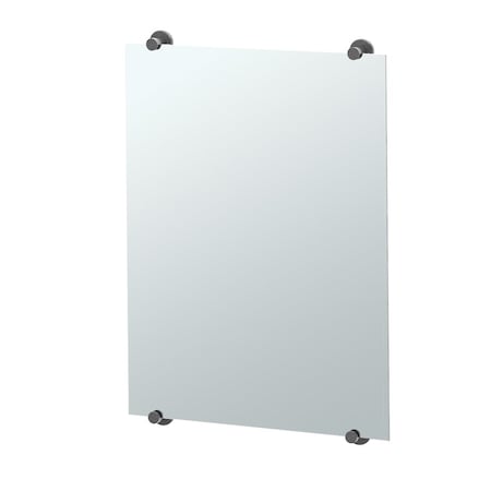 Gatco Latitude II 30" Frameless Fixed Mount Mirror, Matte Black 1561MX