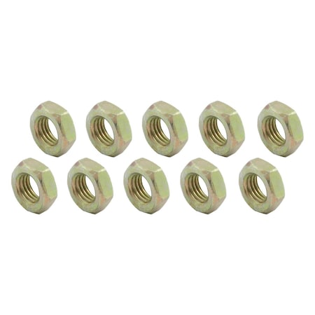 Allstar Performance 0.31-24 in. Left Hand Steel Jam Nuts, 10PK ALL18253-10