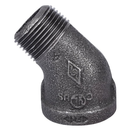 Prosource Street Pipe Elbow, 3/4 in, FIP x MIP, 45 deg Angle, Malleable Iron, SCH 40 Schedule, 300 psi Pressure B121 20