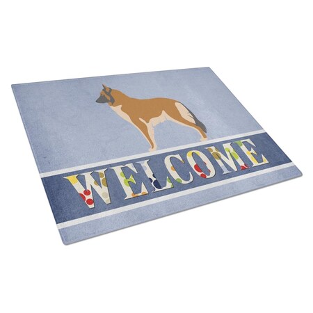 Carolines Treasures Belgian Tervuren Welcome Glass Cutting Board - Large BB8303LCB