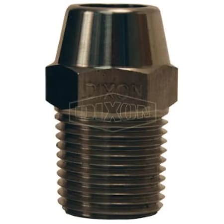 Dixon Hex Nipple, 1/2 in x 1-9/16 in L MNPT, 316 SS, Domestic FMR500