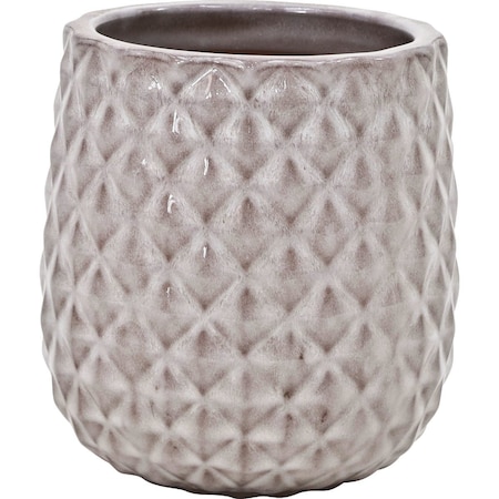 Deroma Rosemount 4.9'' Dia. White Ceramic High Gloss Planter 3269169A