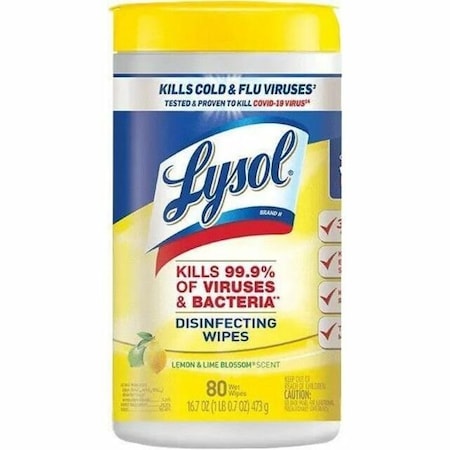 Lysol Professional Disinfecting Wipe Bucket Refill, 1-Ply, 6 x 8, Lemon and Lime Blossom, White, 800 Wipes, PK2 19200-99857