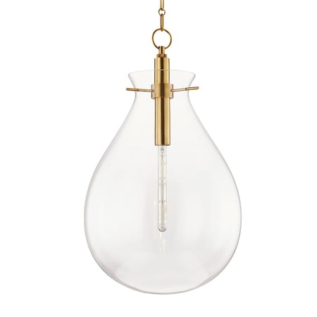Hudson Valley Lighting Becki Owens X Ivy 1 Light Pendant 18 In. Aged Brass BKO103-AGB