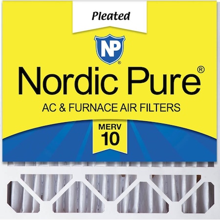 Nordic Pure 20x20x5 Pleated Air Filter, High Capacity, Electrostatically Charged Synthetic Media, MERV 10 20x20x5HM10-1