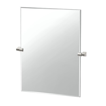 Gatco A-Line 31.5" Frameless Rectangle Mirror, Satin Nickel 5669S