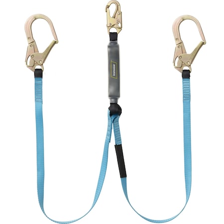 Ironwear Twin Leg External Energy Absorbing Lanyard w/ Rebar Hooks 2346