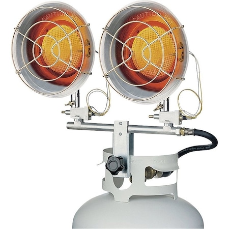 Dura Heat TT30D/CSA Double Tank Top Heater, 18,000/24,000/30,000 Btu, 800 sq-ft Heating Area, Liquid Propane TT30D/CSA