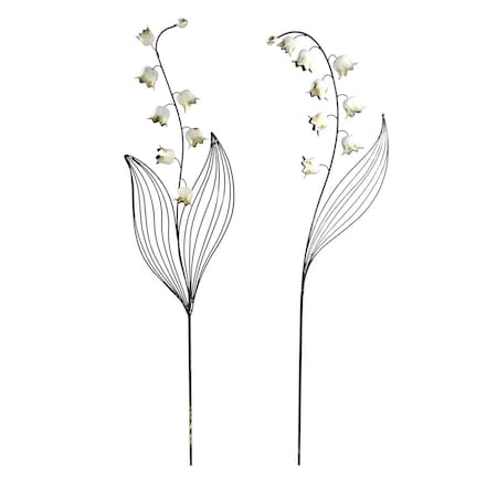 Alpine Multicolored Metal 58 in. H X 12 in. L X 1 in. W Flower Outdoor Garden Stake MCC734A