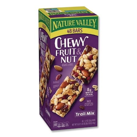 Nature Valley Granola Bars, Chewy Fruit and Nut Trail Mix, 1.2 oz Pouch, 48PK 220-00532