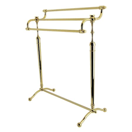 Kingston Brass 28" Freestanding Pedestal 3-Tier Towel Rack, Polished Brass SCC2392
