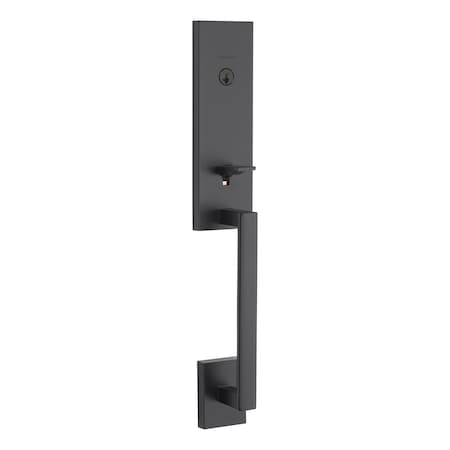 Kwikset Residential Handlesets Single Cylinder Matte Black 818VNHLIP-514S.STRKP